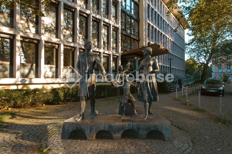Modern Sculpture in Urban Setting