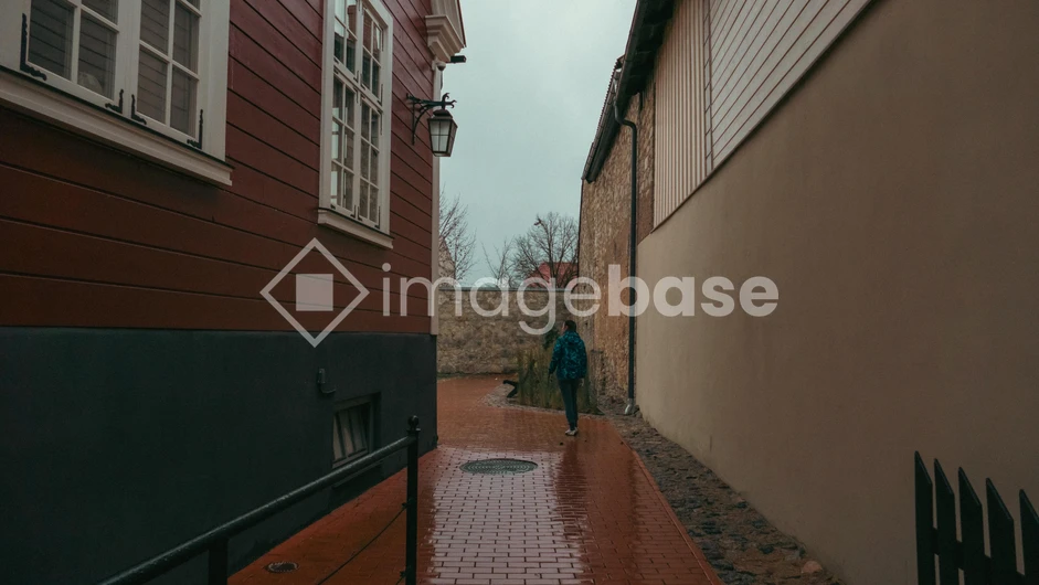 Rainy Urban Alley