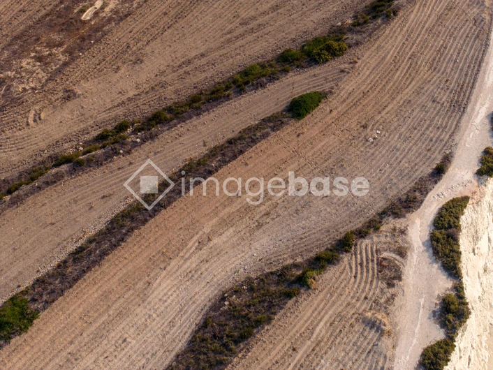 Aerial View of Terraced Fields
