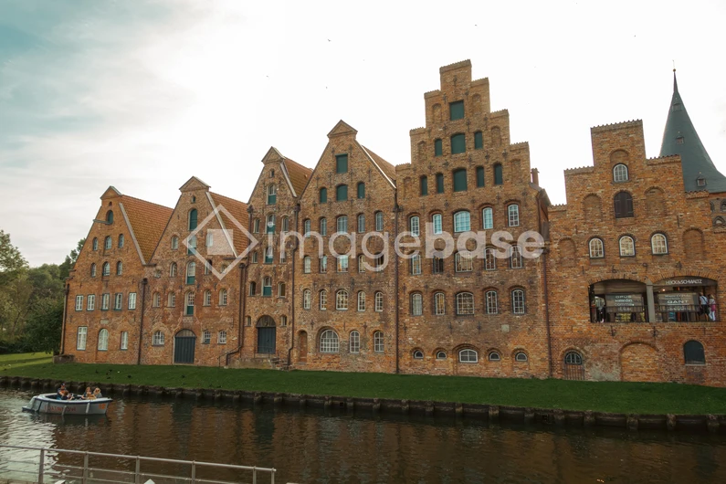 Historical Brick Buildings by the Canal