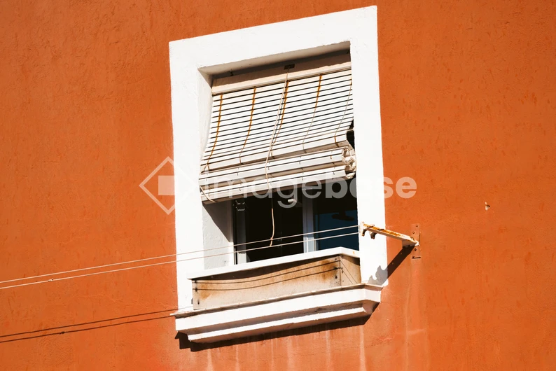 Sunny Window on Ochre Wall