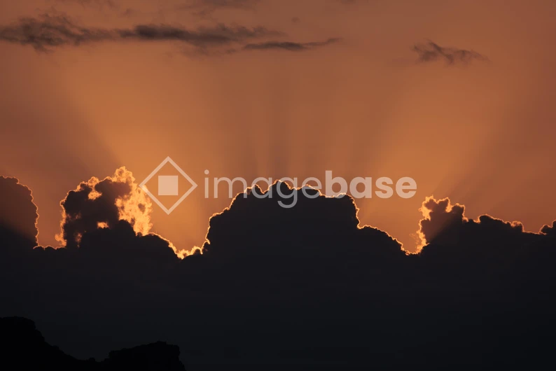 Sunset Silhouette of Clouds