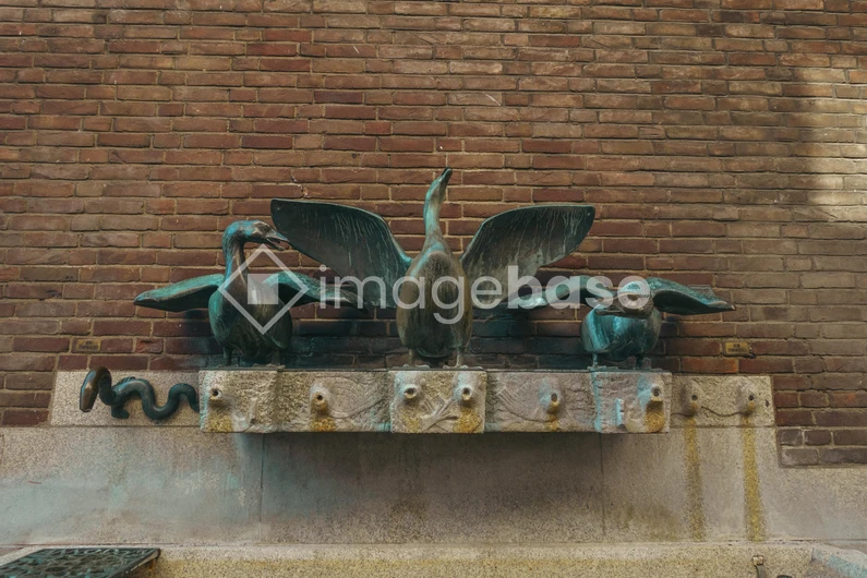 Sculpted Bird Fountain