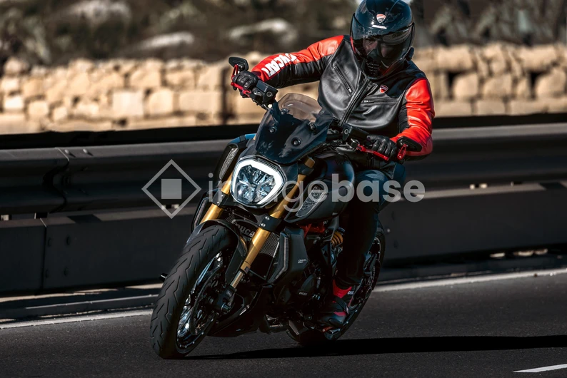 Motorcyclist on the Road