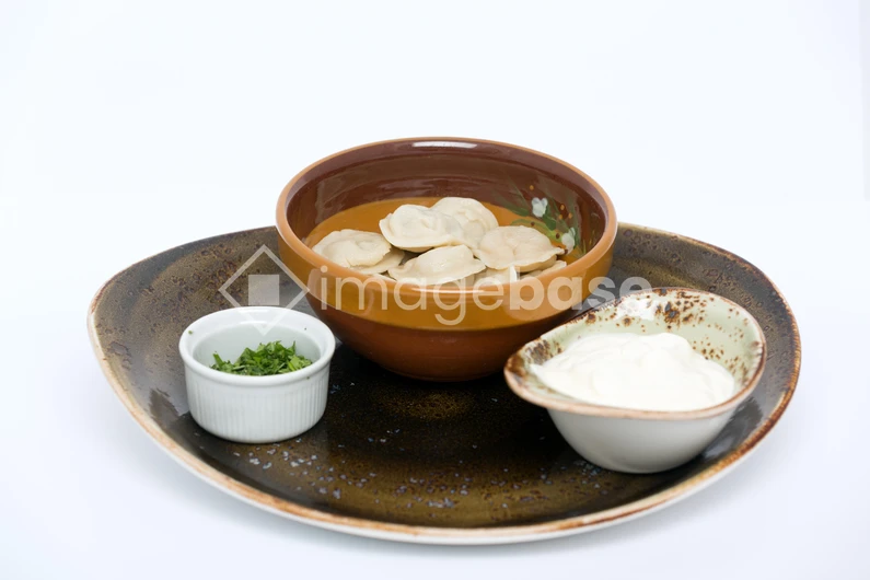 Dumplings Served with Sauces