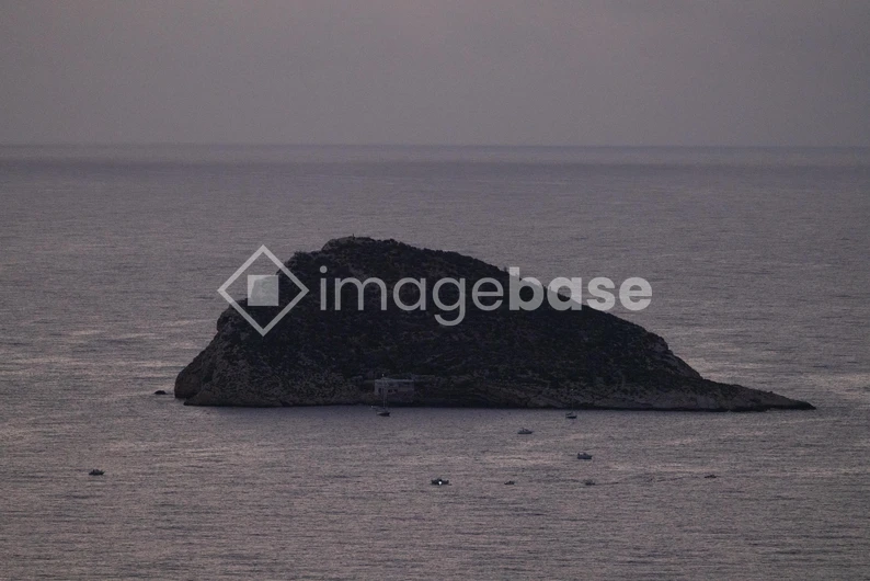 Isolated Island at Dusk