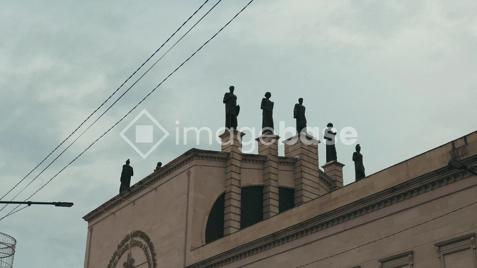 Statues on a Rooftop