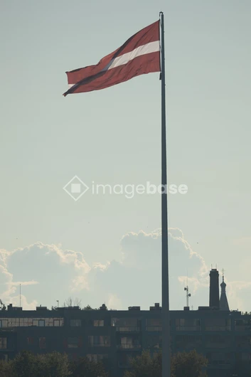 Flag Against Skyline