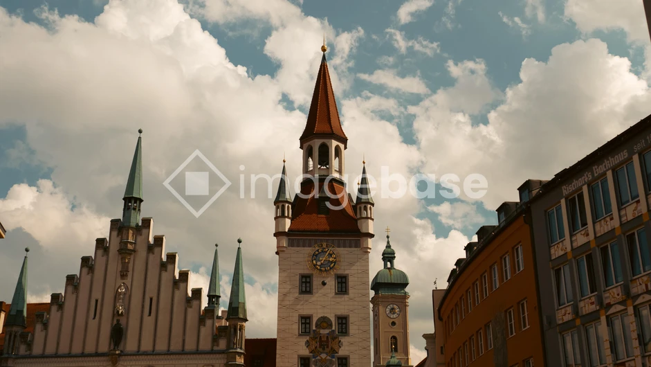 Historic Clock Tower Under Blue Sky