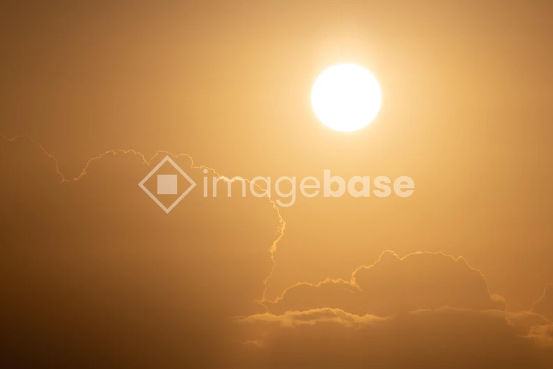 Golden Sunset Over Clouds