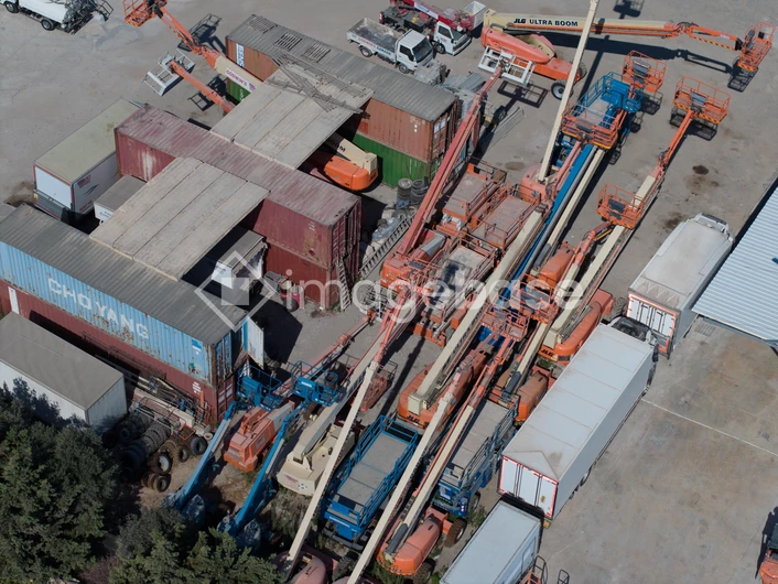 Aerial View of Industrial Equipment