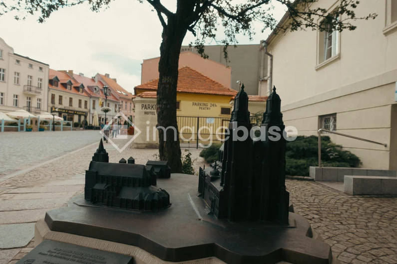 Miniature Cityscape in European Town
