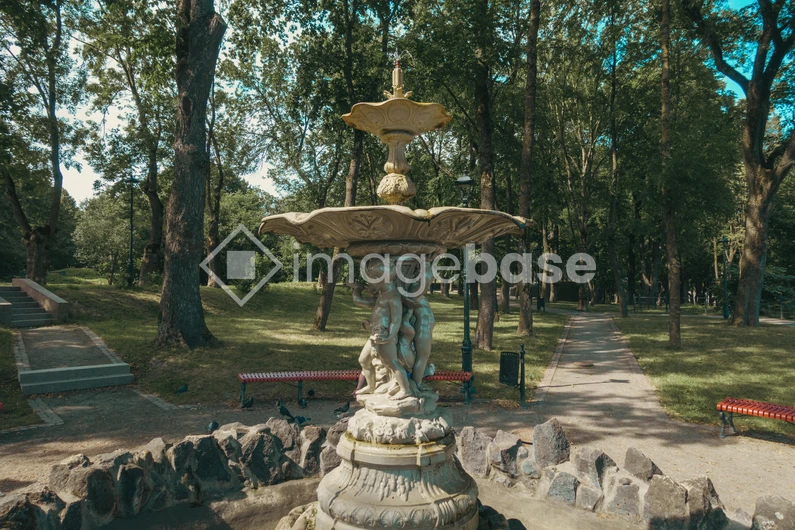 Tranquil Fountain in the Park