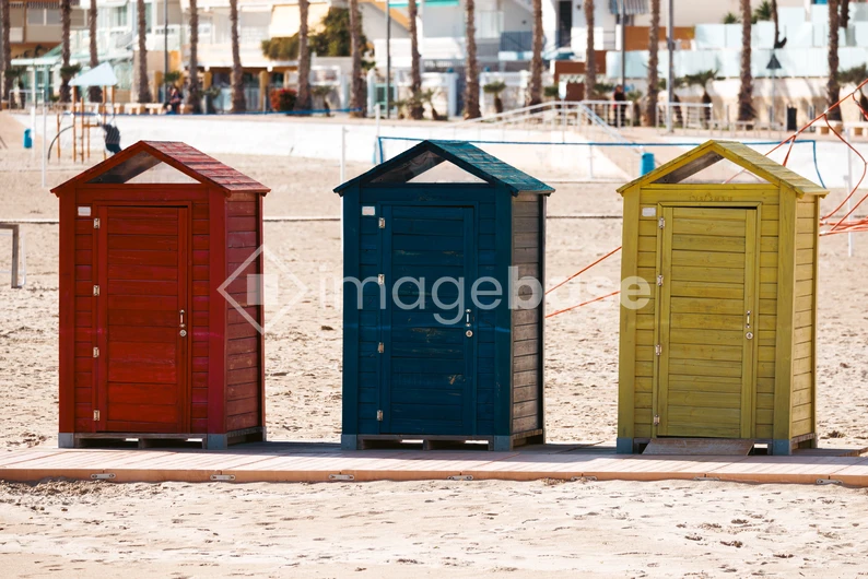 Colorful Beach Cabins