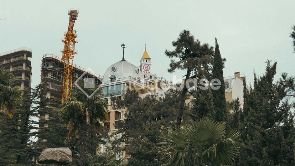 Construction Near Historic Clock Tower