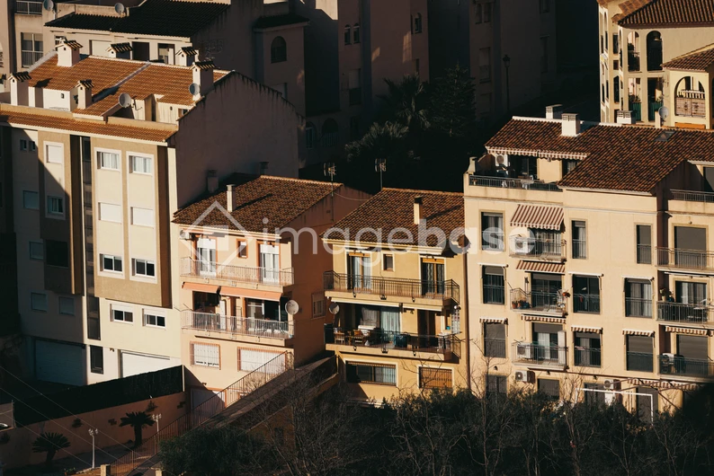 Mediterranean Architecture at Sunset