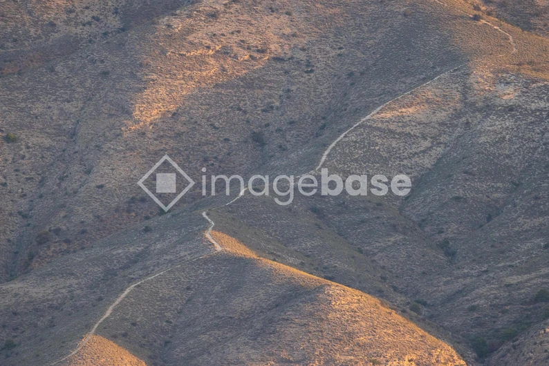 Mountain Terrain at Sunset