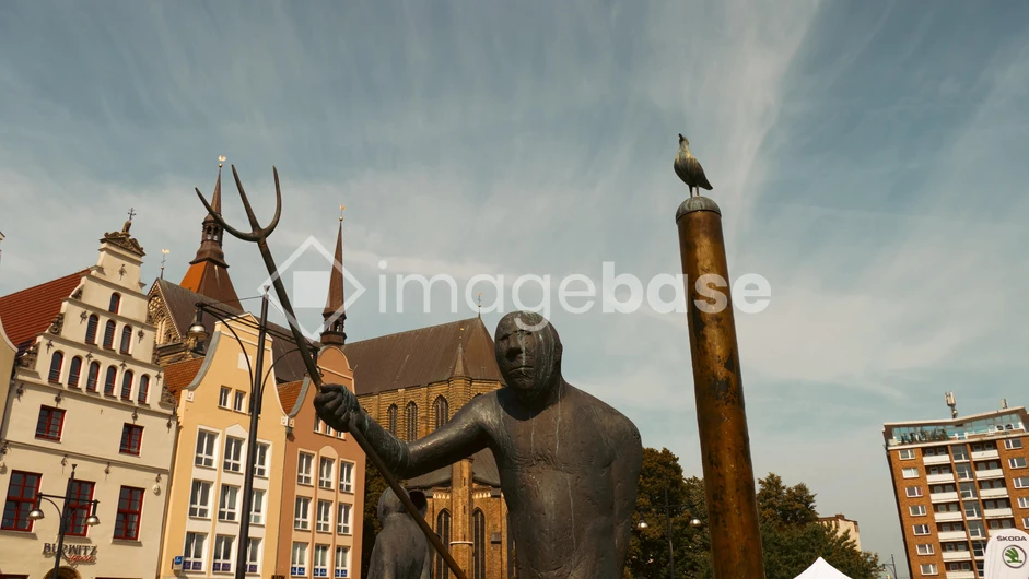 Historic City Square with Statue