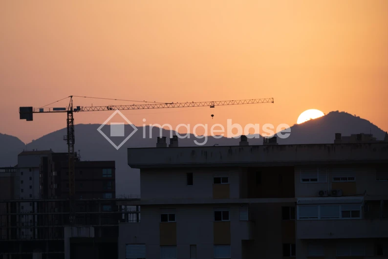 Urban Sunset Silhouette