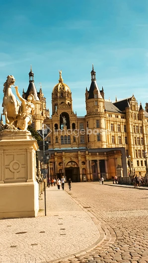 Historic Building under Blue Sky