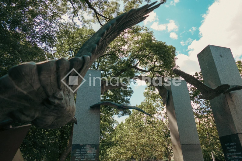 Monument with Bird Sculptures