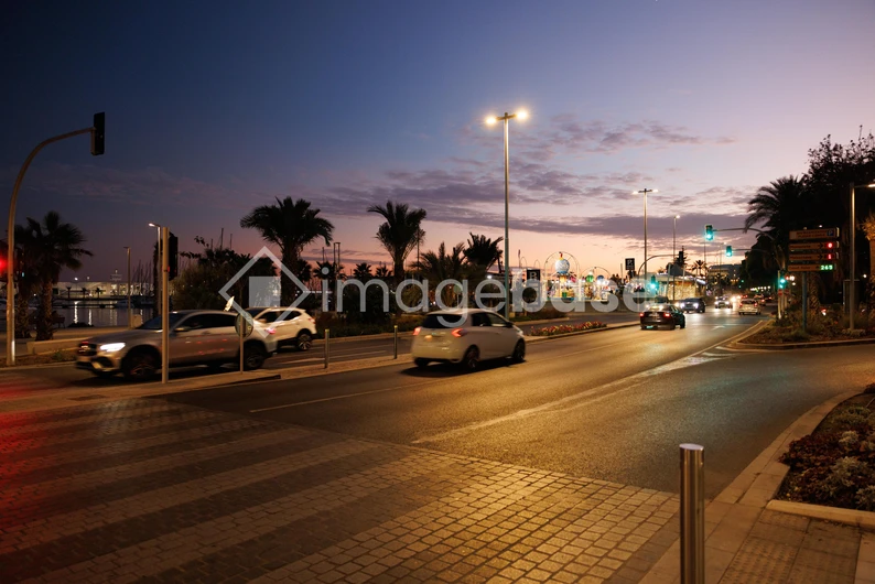 Evening City Street
