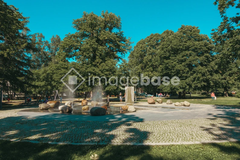 Serene Park with Water Feature