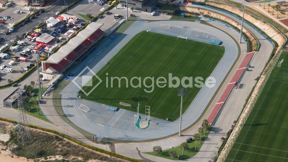 Aerial View of Sports Stadium