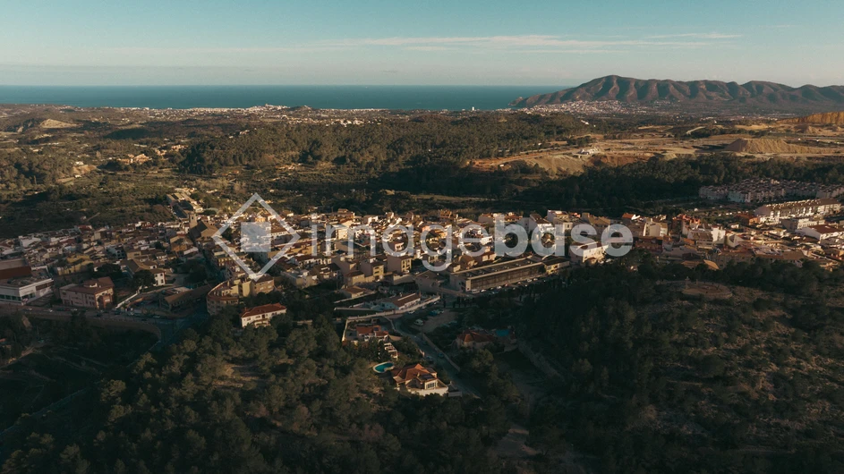 Scenic Town Aerial View