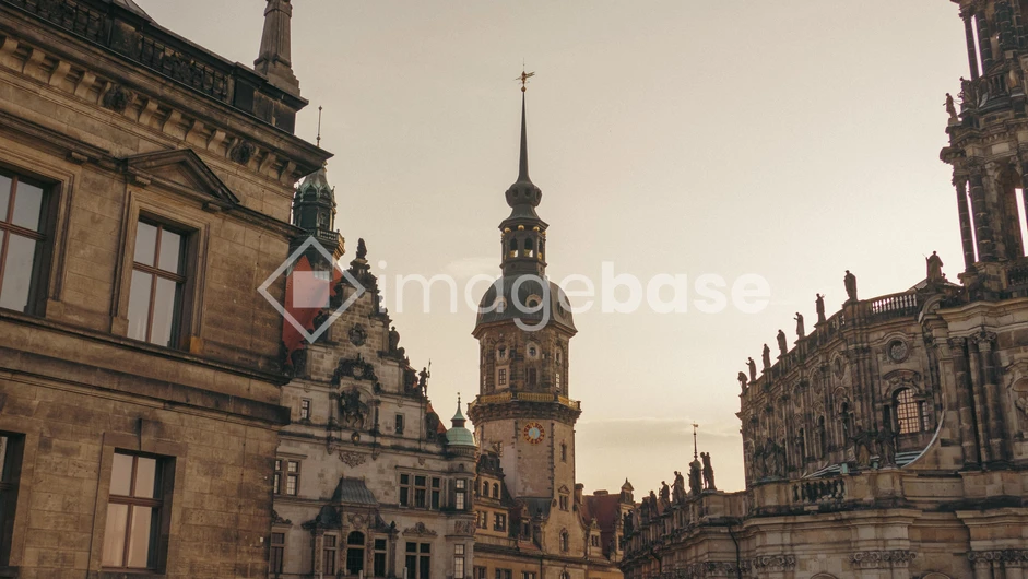 Historic Architecture at Sunset