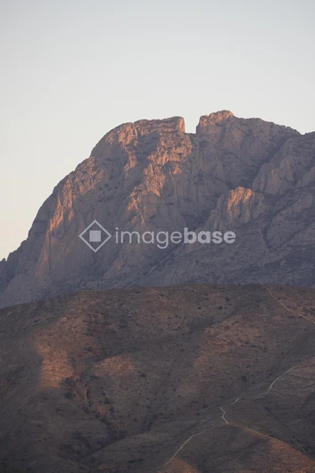 Sunlit Mountain Range