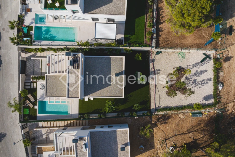 Aerial View of Modern Villas