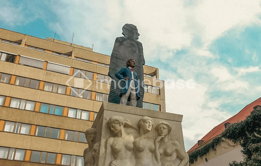 Statue in Urban Setting