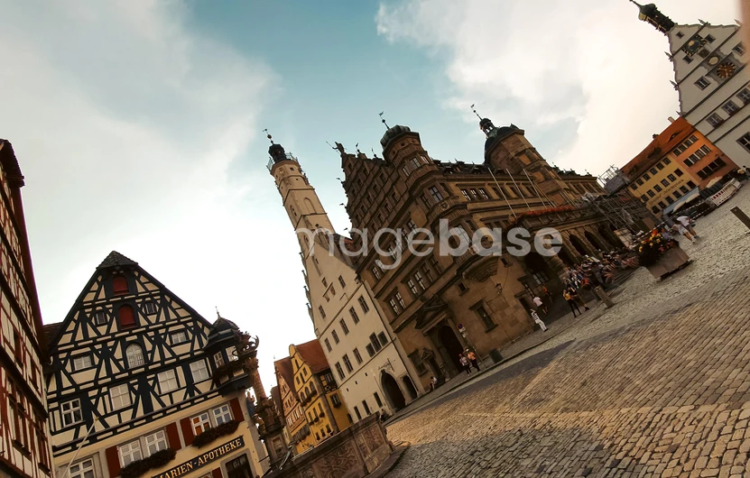 Historic European Town Square