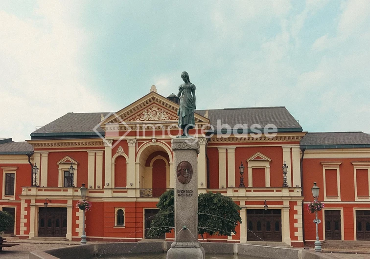 Historic Building with Statue
