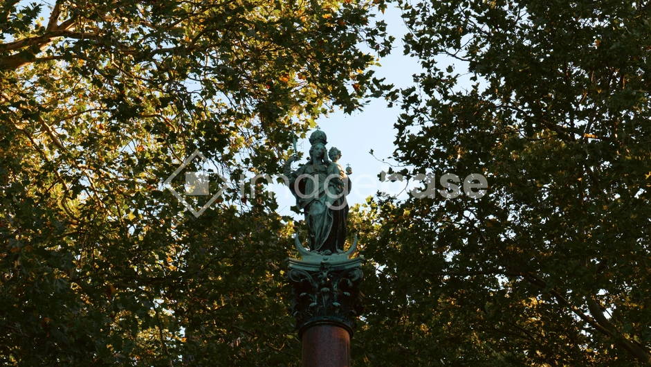 Statue Among Trees