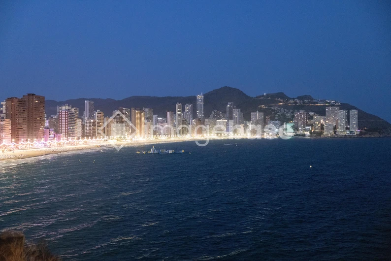 Night Cityscape by the Sea