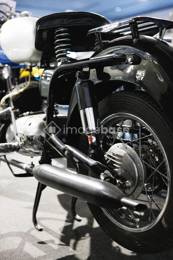 Vintage Motorcycle Rear View
