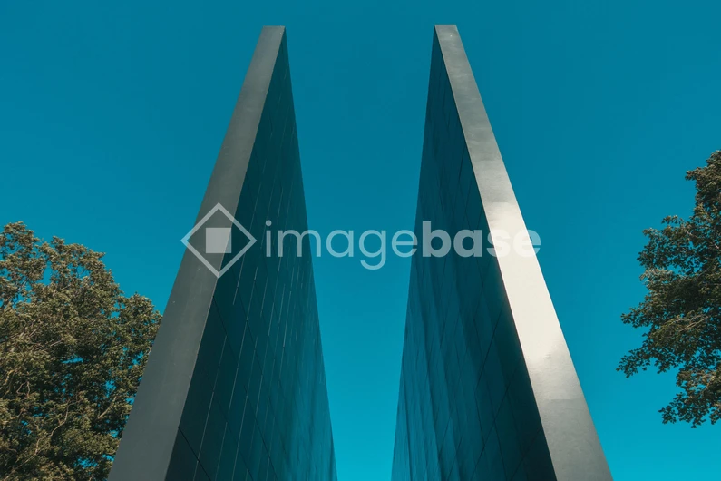 Modern Architectural Structure under Clear Sky