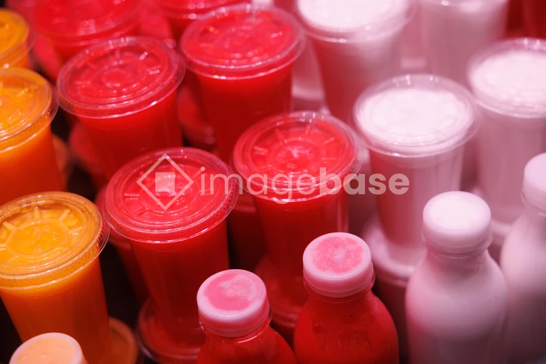 Colorful Beverage Display