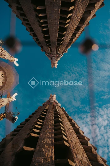 Towering Architecture Against Blue Sky