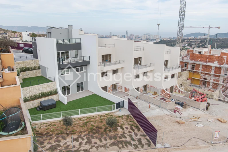 Construction Site of Modern Buildings