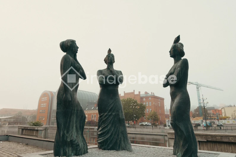 Urban Sculpture in Mist