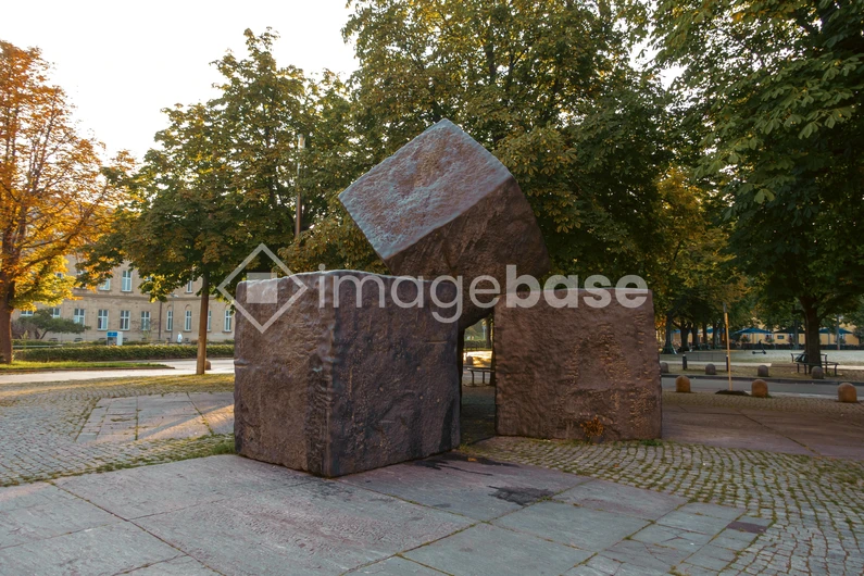 Modern Sculptural Installation in Urban Park