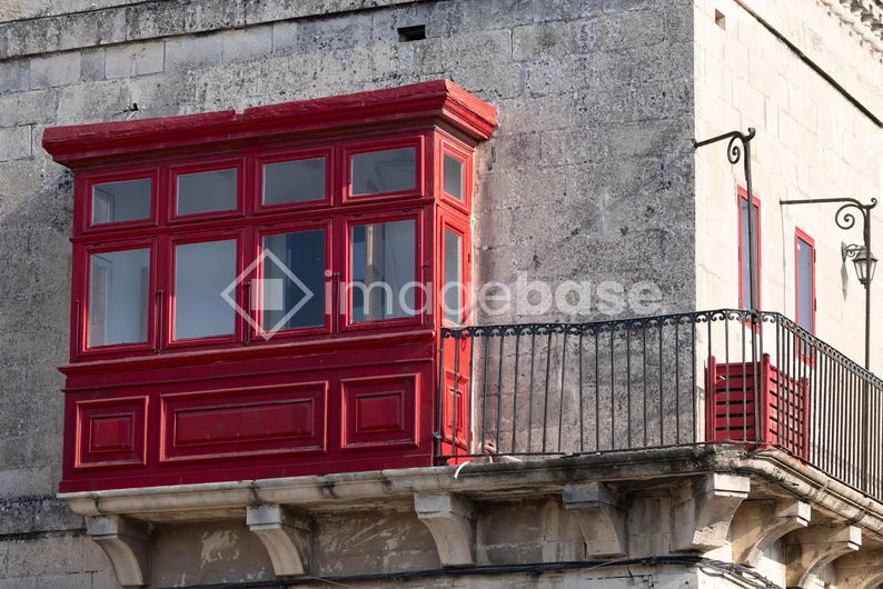 Historic Red Balcony