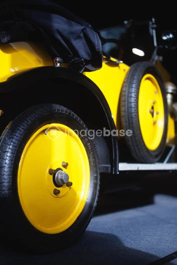 Close-up of Vintage Car Wheel