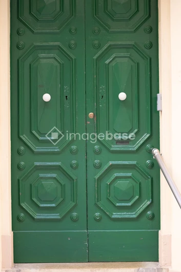 Ornate Green Door