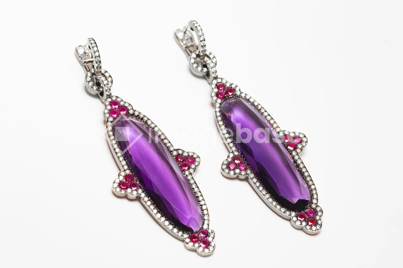 Elegant Purple Earrings