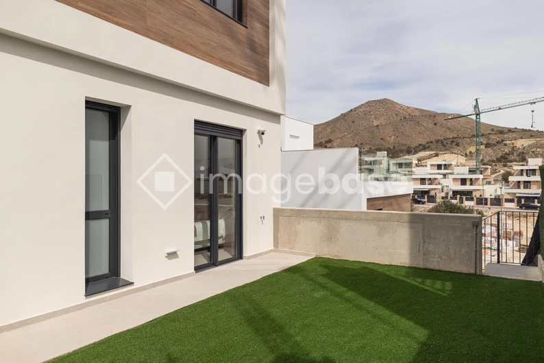 Modern Terrace with Mountain View