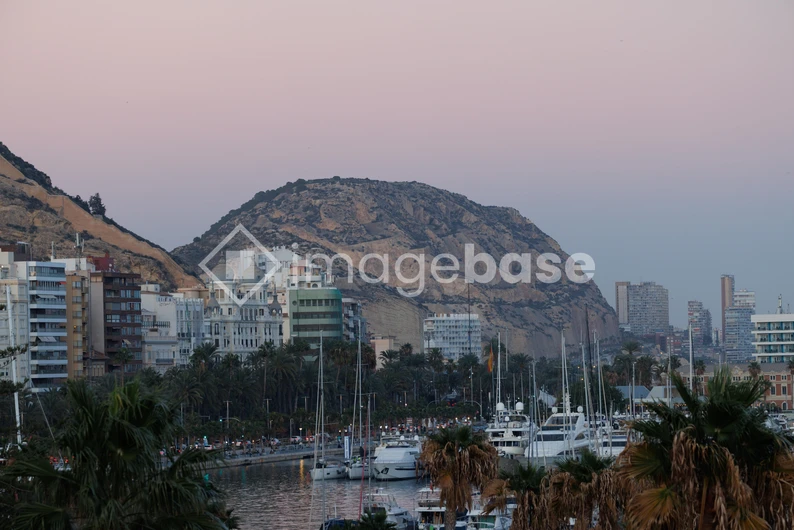 Seaside Cityscape at Dusk